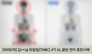 유방암 통합암치료 후 NED상태, 뼈전이 통증 NRS 8->2, ECOG3->1 호전후기
